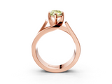Rose gold Modern Tension Set Fancy Yellow Marquise  Solitaire Wide Band Ring_21