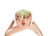 Rose gold Modern Tension Set Fancy Yellow Marquise  Solitaire Wide Band Ring_22