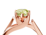 Rose gold Modern Tension Set Fancy Yellow Pear  Solitaire Wide Band Ring_83