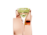 Rose gold Modern Tension Set Fancy Yellow Princess  Solitaire Wide Band Ring_22