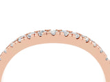 Rose gold Moissanite Pavé Curved Wedding Band_10