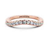 Rose gold Moissanite Pavé Curved Wedding Band_6
