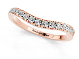 Rose gold Moissanite Pavé Curved Wedding Band_7
