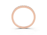 Rose gold Moissanite Pavé Curved Wedding Band_9