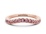 Rose gold Morganite Pavé Curved Wedding Band_6
