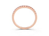 Rose gold Morganite Pavé Curved Wedding Band_9