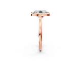 Rose gold Old Mine Elongated Cushion Diamond Bezel Set Ring_19