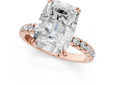 Rose gold Old Mine Elongated Cushion Diamond Pave Band Ring_36