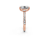 Rose gold Old Mine Elongated Cushion Diamond Pave Band Ring_37