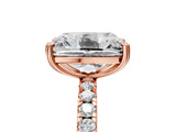 Rose gold Old Mine Elongated Cushion Diamond Pave Band Ring_40