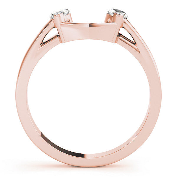 Rose gold Open Band Marquise Diamond Tension Setting 1