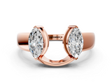 Rose gold Open Band Marquise Diamond Tension Setting_4