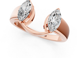 Rose gold Open Band Marquise Diamond Tension Setting_5