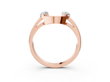 Rose gold Open Band Marquise Diamond Tension Setting_7