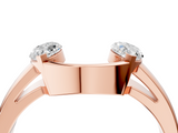 Rose gold Open Band Marquise Diamond Tension Setting_8