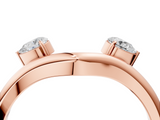Rose gold Open Band Pear Cut Prong Set Diamond Ring_91
