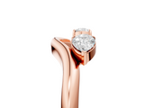 Rose gold Open Band Pear Cut Prong Set Diamond Ring_92