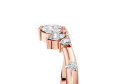 Rose gold Open Marquise Cluster Diamond Band with Prong Setting_95