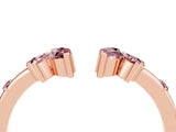 Rose gold Open Marquise Cluster Morganite Band with Prong Setting_10