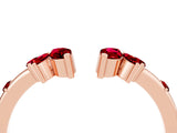 Rose gold Open Marquise Cluster Ruby Band with Prong Setting_10
