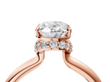 Rose gold Oval Brilliant Solitaire Engagement Ring with Six-Prong Setting and Classic Band_24