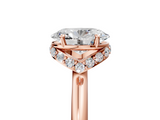 Rose gold Oval Brilliant Solitaire Engagement Ring with Six-Prong Setting and Classic Band_25