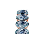 Rose gold Oval Cut Aquamarine Eternity Band with Shared Prong Setting_5
