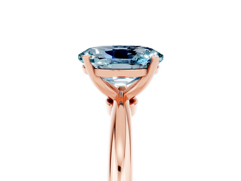 Rose gold Oval Cut Aquamarine Solitaire Ring with Six-Prong Setting and Classic Band_5