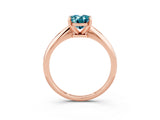 Rose gold Oval Cut Blue Topaz Solitaire Engagement Ring with Classic Band and Four-Prong Setting_27