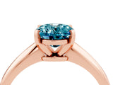Rose gold Oval Cut Blue Topaz Solitaire Engagement Ring with Classic Band and Four-Prong Setting_28