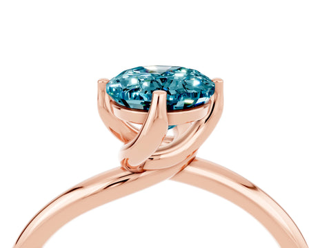 Rose gold Oval Cut Blue Topaz Solitaire Engagement Ring with Four-Prong Setting and Classic Band_16