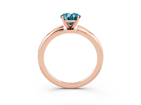 Rose gold Oval Cut Blue Topaz Solitaire Ring with Six-Prong Setting and Classic Band_3