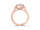 Rose gold Oval Cut Brilliant Solitaire Diamond Ring with Channel Set Band and Bar Prong Setting_11