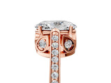 Rose gold Oval Cut Cathedral Pave Diamond Engagement Ring with Six-Prong Setting_36