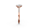 Rose gold Oval Cut Channel Set Solitaire Engagement Ring with Four-Prong Setting_220
