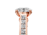 Rose gold Oval Cut Channel Set Solitaire Engagement Ring with Prong Setting_25