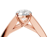 Rose gold Oval Cut Channel Set Solitaire Ring with Four-Prong Setting_10