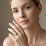 Rose gold Oval Cut Channel Set Solitaire Ring with Four-Prong Setting_19