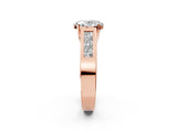 Rose gold Oval Cut Channel Set Solitaire Ring with Four-Prong Setting_8