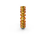 Rose gold Oval Cut Citrine Eternity Band with Shared Prong Setting_2