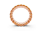 Rose gold Oval Cut Citrine Eternity Band with Shared Prong Setting_3