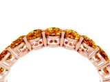 Rose gold Oval Cut Citrine Eternity Band with Shared Prong Setting_4