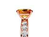 Rose gold Oval Cut Cut Channel Set Diamond Engagement Ring with Four-Prong Setting_5