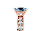 Rose gold Oval Cut Cut Channel Set Diamond Engagement Ring with Four-Prong Setting_5