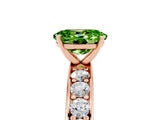 Rose gold Oval Cut Cut Channel Set Diamond Engagement Ring with Four-Prong Setting_5