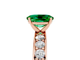 Rose gold Oval Cut Cut Channel Set Diamond Engagement Ring with Four-Prong Setting_5