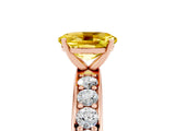 Rose gold Oval Cut Cut Channel Set Diamond Engagement Ring with Four-Prong Setting_5