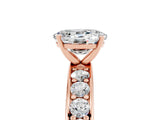 Rose gold Oval Cut Cut Channel Set Diamond Engagement Ring with Four-Prong Setting_5