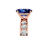 Rose gold Oval Cut Cut Channel Set Diamond Engagement Ring with Four-Prong Setting_5