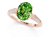 Rose gold Oval Cut Cut Channel Set Solitaire Engagement Ring with Four-Prong Setting_1
